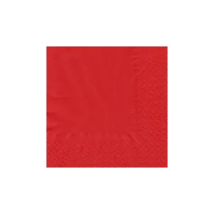 COCKTAIL SERVIETTE 2PLY 24x24 RED (1x50)