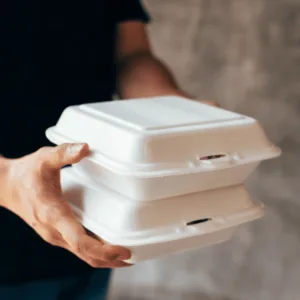 FOAM TAKE-AWAY BOX #41 WHITE 260x165x80mm