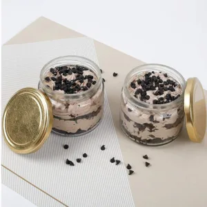 GLASS JAM JAR WITH GOLD LID 28ml (30g)