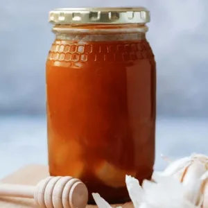 GLASS HONEY JAR WITH GOLD LID 352ml (500g)