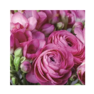 3 PLY SERVIETTES 33X33 FRESIA & PERSIAN B/CUP PINK 20s (TBD)