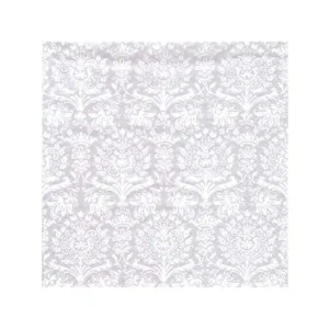 3 PLY LUNCH SERVIETTES 33X33 ROYAL DAMASK SILVER 20s (TBD)