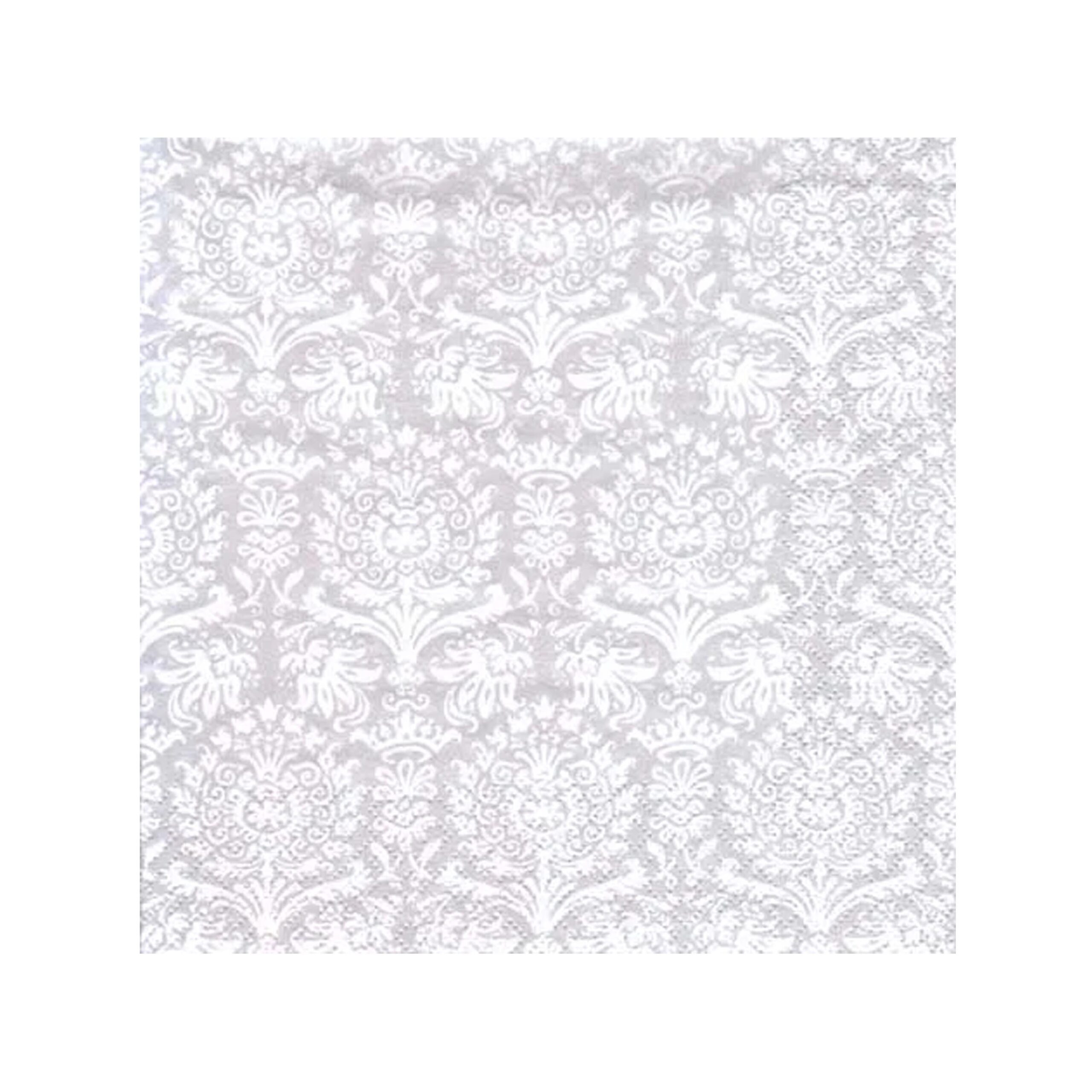 3 PLY LUNCH
SERVIETTES 33X33
ROYAL DAMASK
SILVER 20s