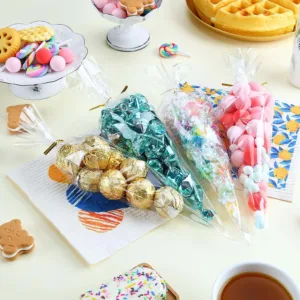 H-SELECT OPP CONE BAG CLEAR WITH TWIST TIE 13x25cm (1x100)