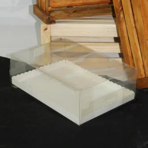 PVC BOX WITH WHITE BASE 30x21x10cm (1x10)