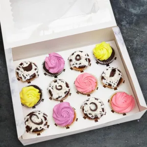 BAKERY BOX WITH INSERTS 12 CAVITY WHITE 32x25x9cm