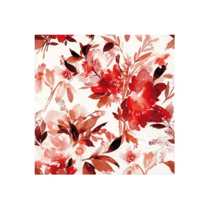 DESIGNER SERVIETTES 3-PLY BELLEZA RED 33x33cm (1x20)