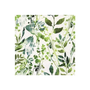 DESIGNER SERVIETTES 3-PLY BOHO LEAVES 33x33cm (1x20)