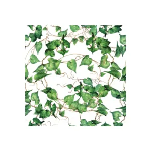 DESIGNER SERVIETTES 3-PLY GREEN IVY BRANCH 33x33cm (1x20)