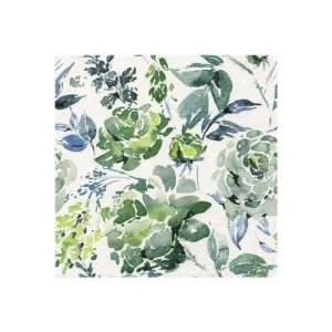 DESIGNER SERVIETTES 3-PLY LUMINEUSES GREEN 33x33(1x20) (TBD)