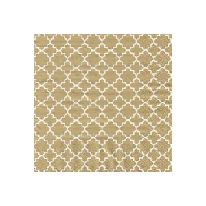 DESIGNER SERVIETTES 3-PLY QUATTREFOIL LATTICE 33x33cm (1x20)