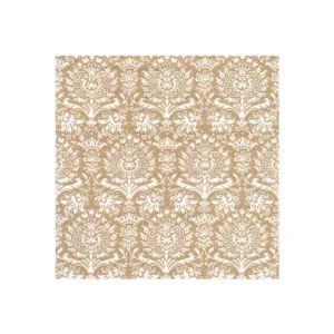 DESIGNER SERVIETTES 3-PLY ROYAL DAMASK GOLD 33x33cm (1x20)