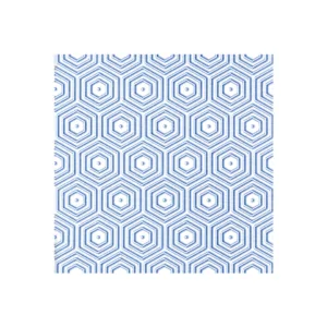 DESIGNER SERVIETTES 3-PLY GEOMETRIC NAVY 33x33cm (1x20)(TBD)