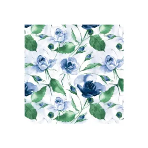 DESIGNER SERVIETTES 3-PLY POWDERY ROSES BLUE 33x33cm (1x20)