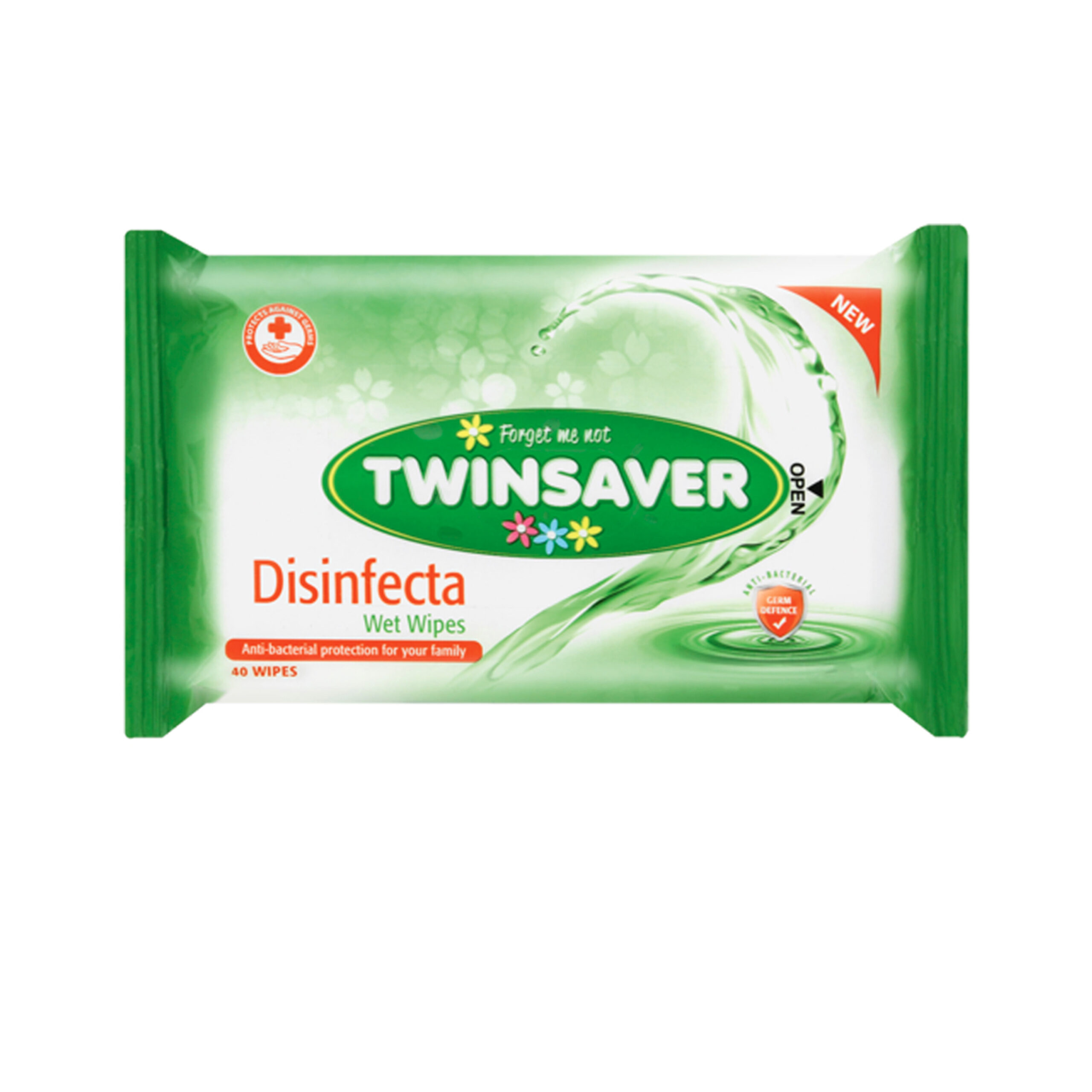 TWINSAVER
DISINFECTA WET
WIPES 40s