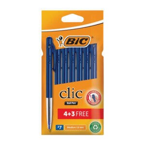 BIC  CLIC MEDIUM BALLPEN BLUE  (4+3 FREE)