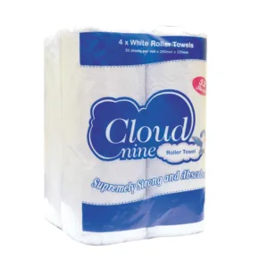 CLOUD NINE WHITE ROLLER TOWELS 52 SHEETS 260x220mm
