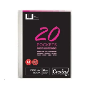 CROXLEY DISPLAY FILE A4 20POCKETS