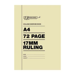 FREEDOM STATIONERY A4 COLLEGE EXERCISE BOOK 17mm RULING 72pg