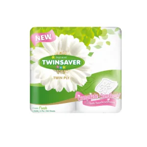 TWINSAVER 4's 2 PLY TOILET ROLLS 350sh