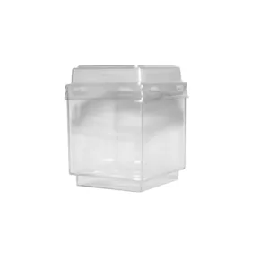 ACRYLIC DESSERT CONTAINER & LID SQUARE 4.2x4.8cm (1x10)