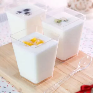 H-SELECT ACRYLIC DESSERT CUP & LID 4.5x5.5cm (1x10)