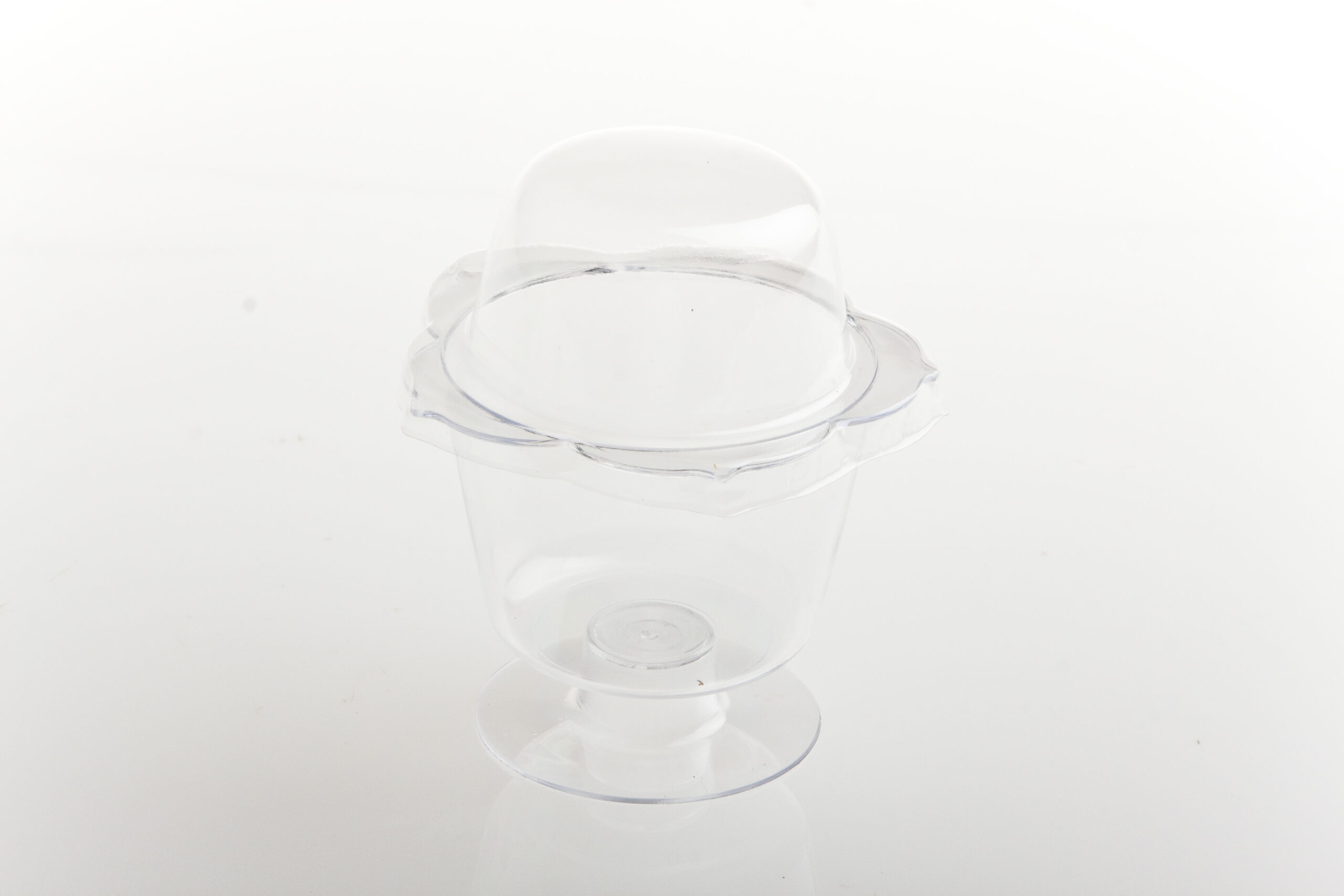 ACRYLIC DESSERT
FLOWER CUP WITH
DOME LID 80ml
(1x10)