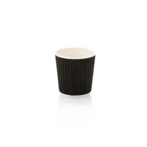 ESPRESSO VERTICAL RIPPLE CUP 100ml BLACK (1x25)