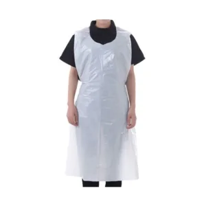 DISPOSABLE PE APRONS WHITE 15mic (1x100)
