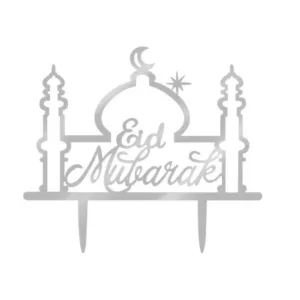 ACRYLIC CAKE TOPPER "EID MUBARAK" ASSORTED COL. (TBD)
