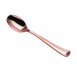 DISPOSABLE TABLE SPOON ROSE GOLD 17.2cm (1x10)