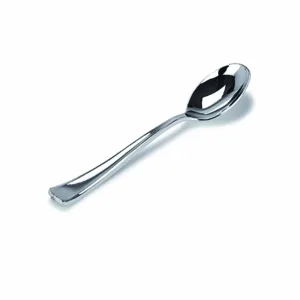 DISPOSABLE TABLE SPOON SILVER 17.2cm (1x18)
