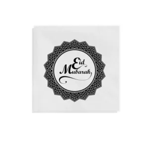 PRINTED "EID MUBARAK" 2 PLY  PRINT 300x300mm  (1x10)