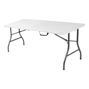 FOLDING TABLE WHITE PLASTIC TOP  1.8mtx700mm