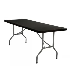 FOLDING TABLE BLACK PLASTIC TOP 1.8mtx700mm