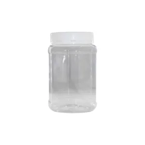 CLEAR PLASTIC HEXAGON JAR  500ml  (1x6)