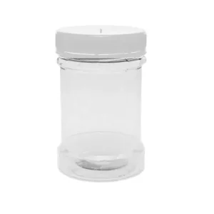 CLEAR PLASTIC ROUND JAR  375ml  (1x3)