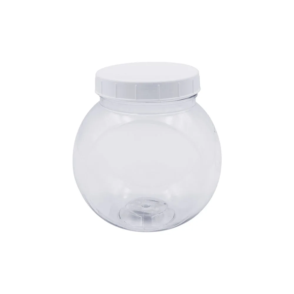 CLEAR PLASTIC ROUND JAR 2L