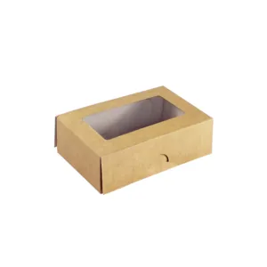 CONFECTIONERY BOX WITH WINDOW 110x70x35mm KRAFT (TBD)