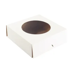CHEESE BOX WITH WINDOW 150x150x50mm WHITE