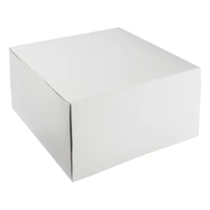 CAKE BOX WHITE 7x7x4" (1x100)