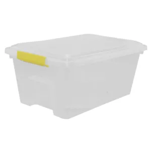 CLEAR STORAGE BOX WITH CLIP LID  6LT