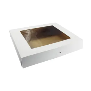 DOUGHNUT BOX 6's WITH WINDOW 250x170x50mm WHITE