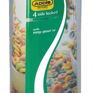 ADDIS DEEP RECTANGLE FOOD SAVER WITH GREEN LOCKED LID 2.3L