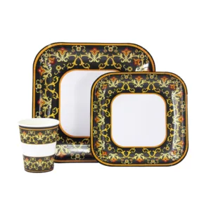 DISPOSABLE DINNER SET 60PC VICTORIAN DESIGN (TBD)