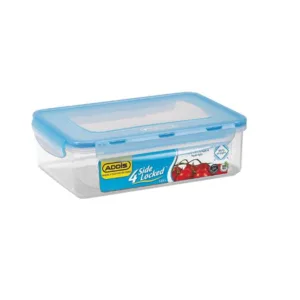 ADDIS RECT. FOOD SAVER WITH BLUE LOCKED LID 1.65L