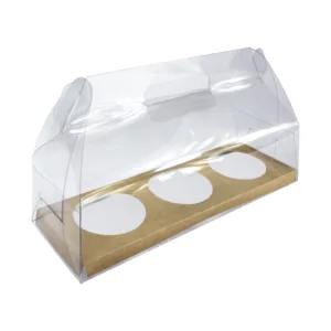3 CUP HANDLE BOX KRAFT