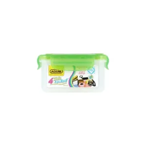 ADDIS RECT. FOOD SAVER WITH GREEN LOCKED LID 500ml