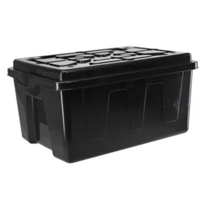 BLACK SQUARE STORAGE ROUGHTOTE WITH LID  30LT
