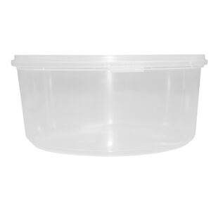 PLASTIC CLEAR TUB WITH TAMPER PROOF LID 600ml